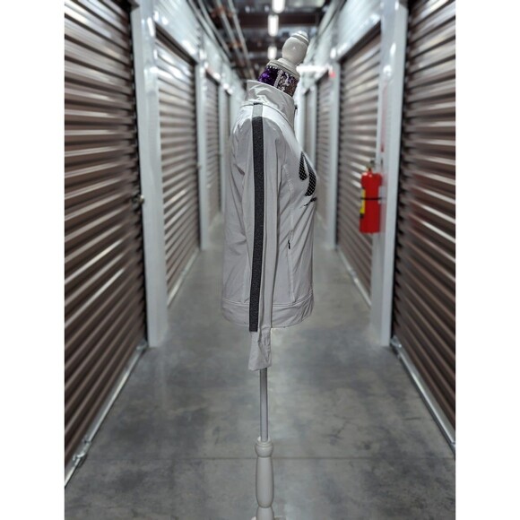 PINK medium white and black varsity zip up jacket - Picture 4 of 6